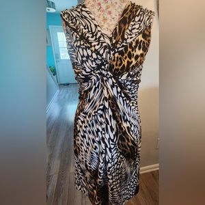 Chicos Animal Print Dress. Size 3.